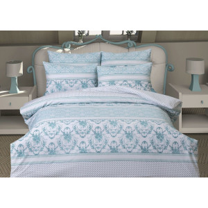 Комплект Спално бельо Ранфорс Синя Нежност